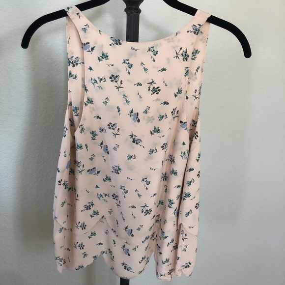JOIE Peach Floral 100% Silk Tank Size XS EUC! - Picture 3 of 5